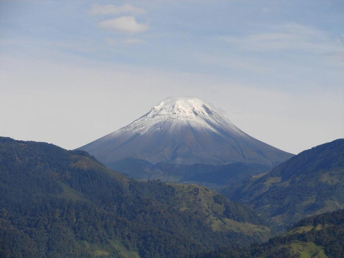 Nevado del Tolima rising above the Andean landscape